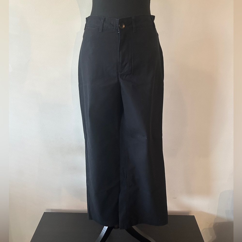 Old Navy Women High-Waisted Slim Wide-Leg Chinos Black Jack